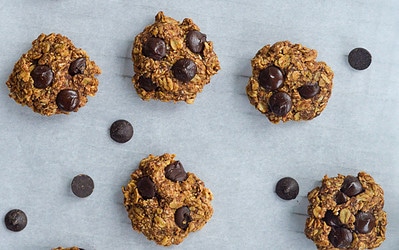 Vegan Almond Butter Chocolate Chip Breakfast Cookies