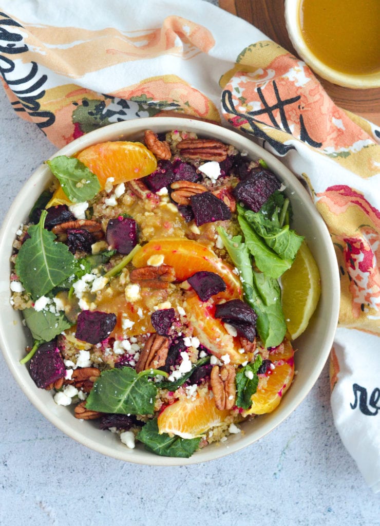 roasted beet & orange quinoa salad