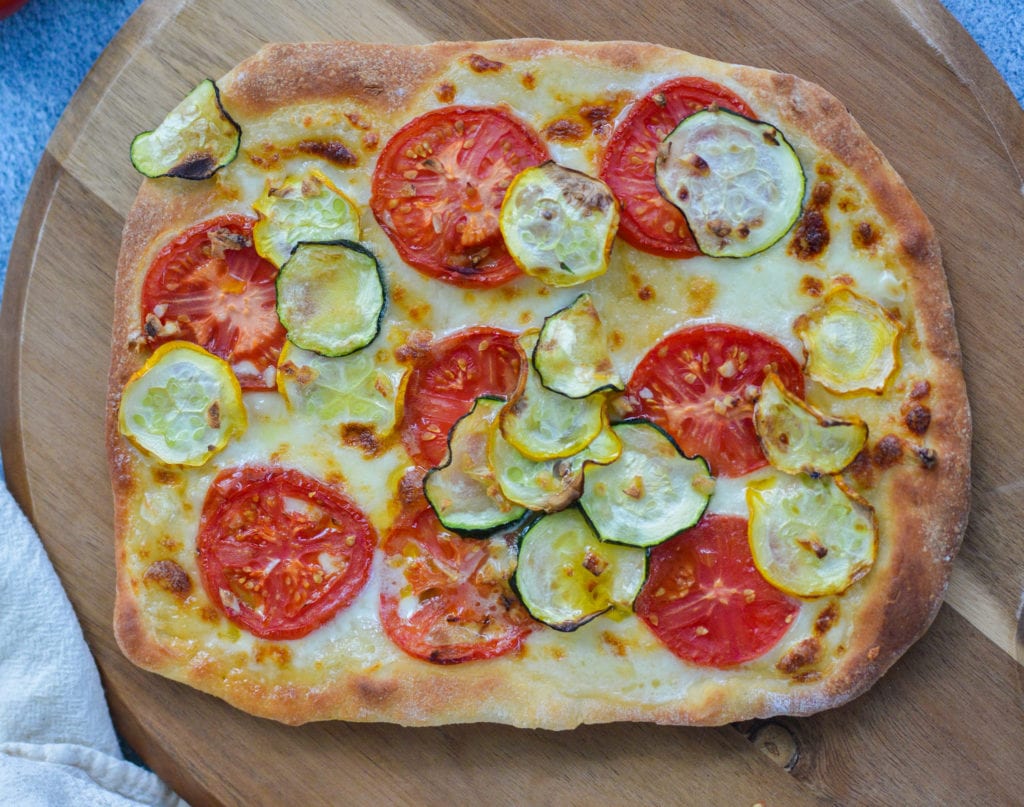 veggie air fryer pizza