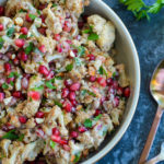 Warm Cauliflower Salad with Pomegranate Arils & Tahini