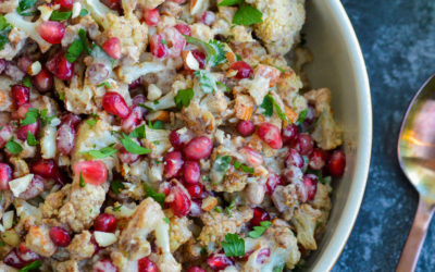Warm Roasted Cauliflower and Pomegranate Salad