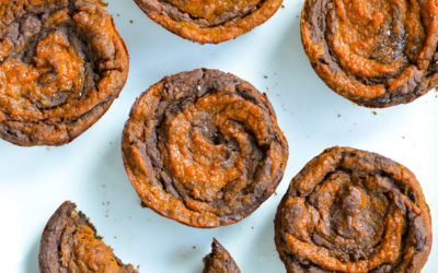 Pumpkin Swirl Salted Brownies
