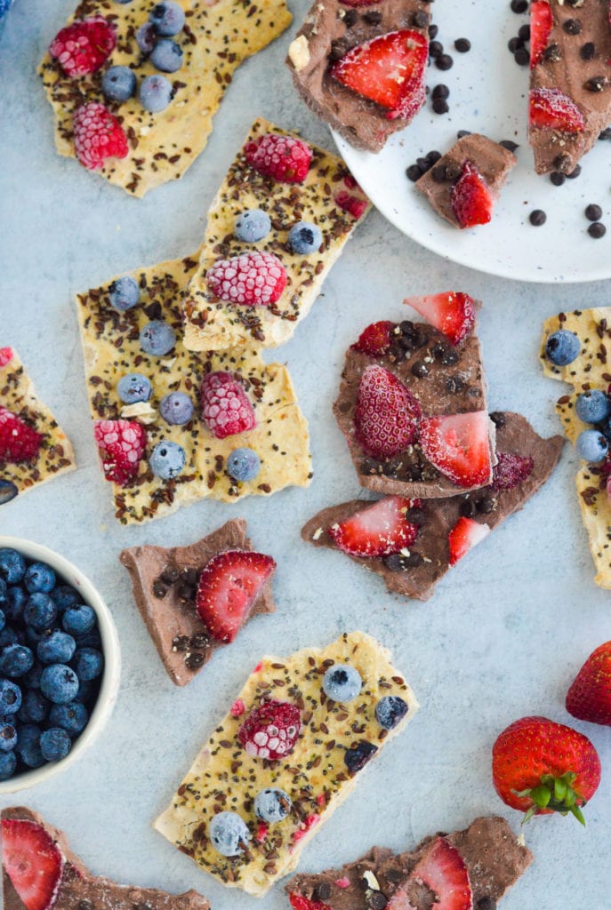 Greek yogurt frozen bark