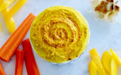 Roasted Garlic & Turmeric Hummus