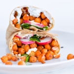 Vegetarian chickpea wrap