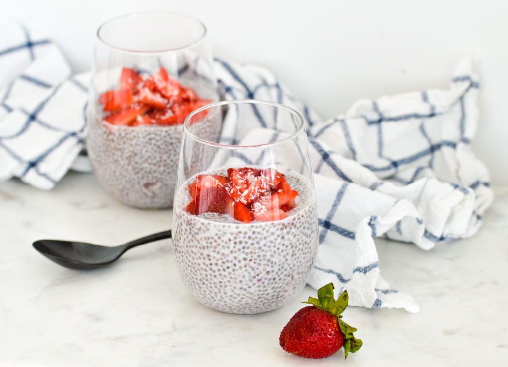 strawberries & cream chia seed pudding recipe