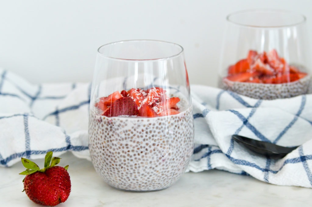 strawberries & cream chia seed pudding recipe