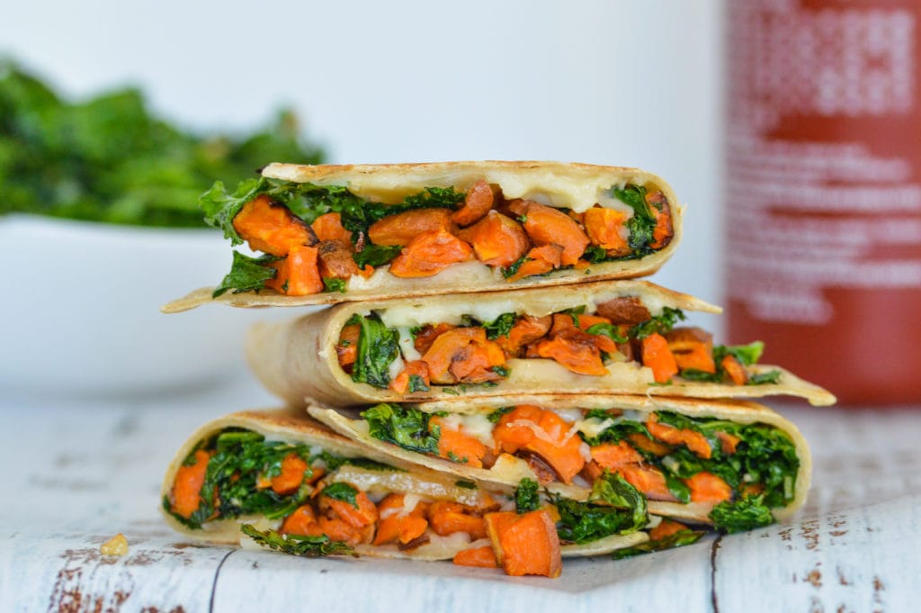 Sweet Potato Quesadilla Recipe- Easy 4-ingredient Vegetarian Dinner