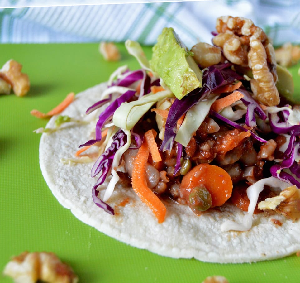 Slow-Cooker Vegan Tacos with California Walnuts