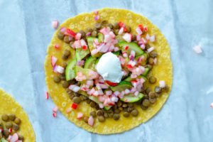 Zucchini & Lentil Tacos with Radish Salsa