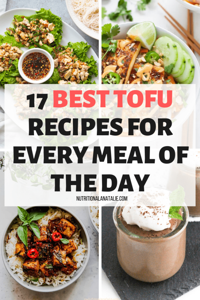 These 17 healthy and easy tofu recipes are great for everyone who needs some tofu inspiration. There are vegan recipes, crispy tofu, Asian tofu, dessert recipes, Mexican tofu and more. Everyone will love these tofu recipes!  #tofu #tofurecipes #tofuforbeginners #vegantofu #veganrecipes
