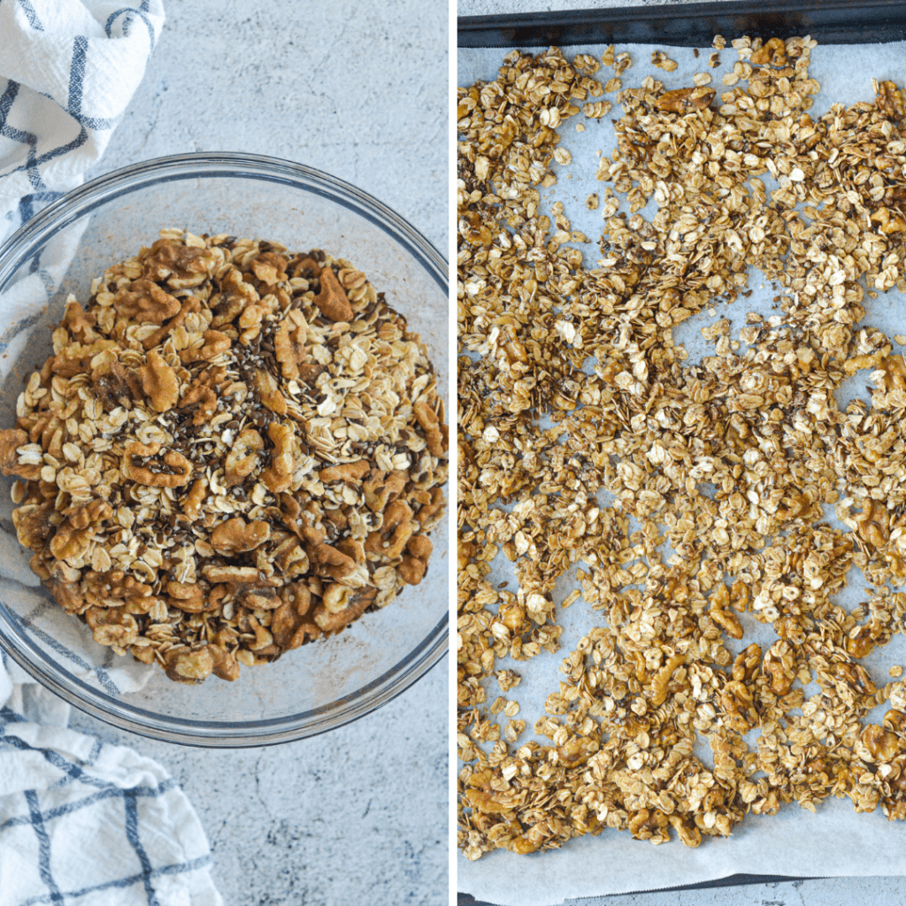 step 2 and 3 of homemade trail mix recipe